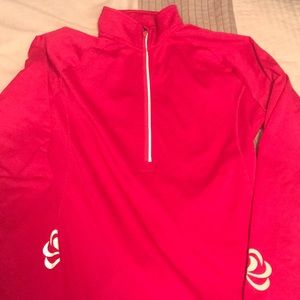 Pink Reflective Running Quarter- Zip
